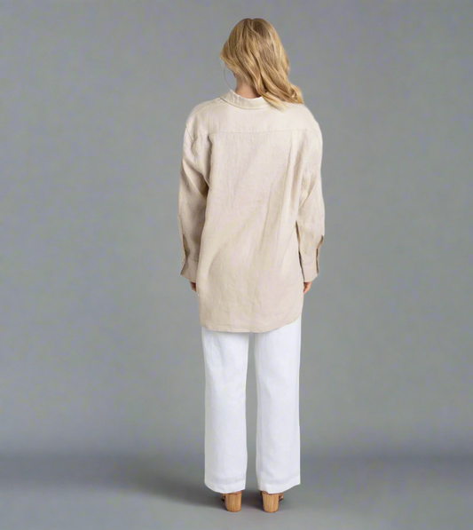Natural Linen Long Sleeve Shirt