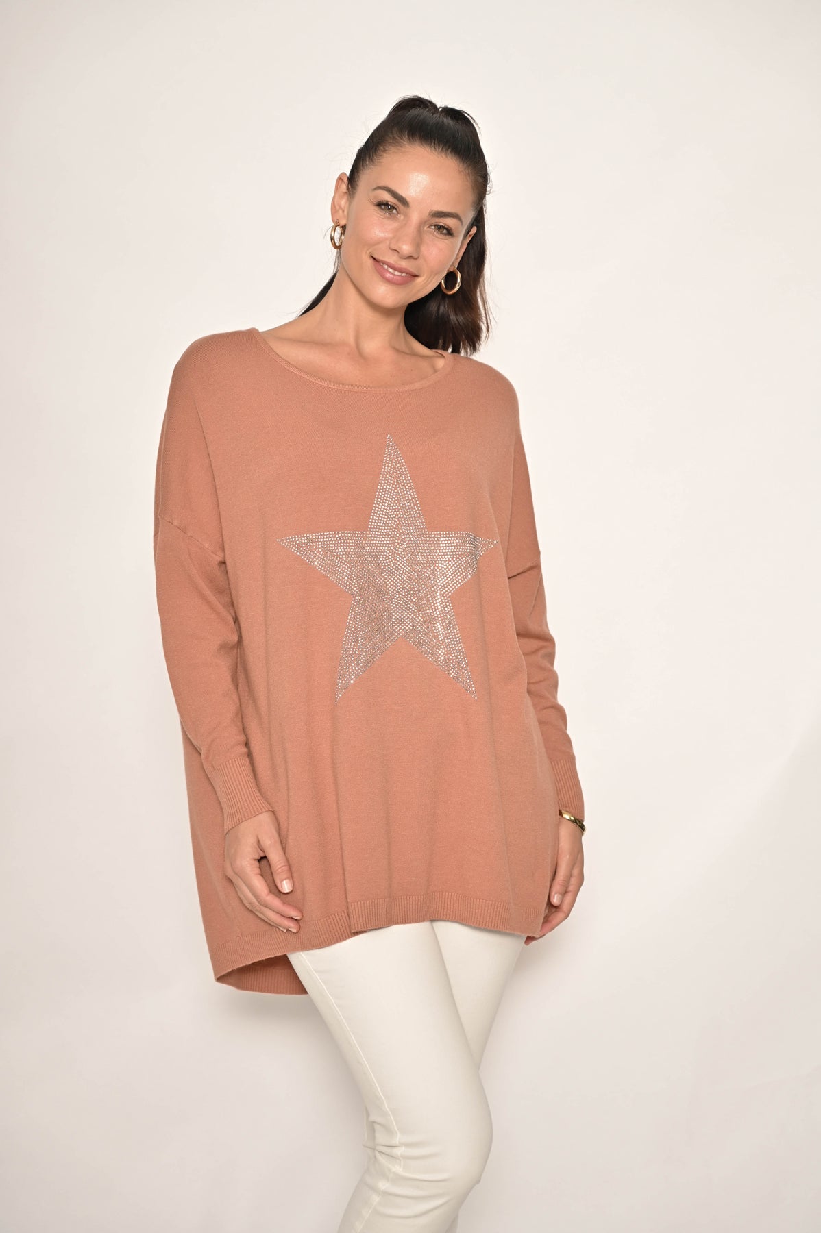 Middle Star Jumper Rust